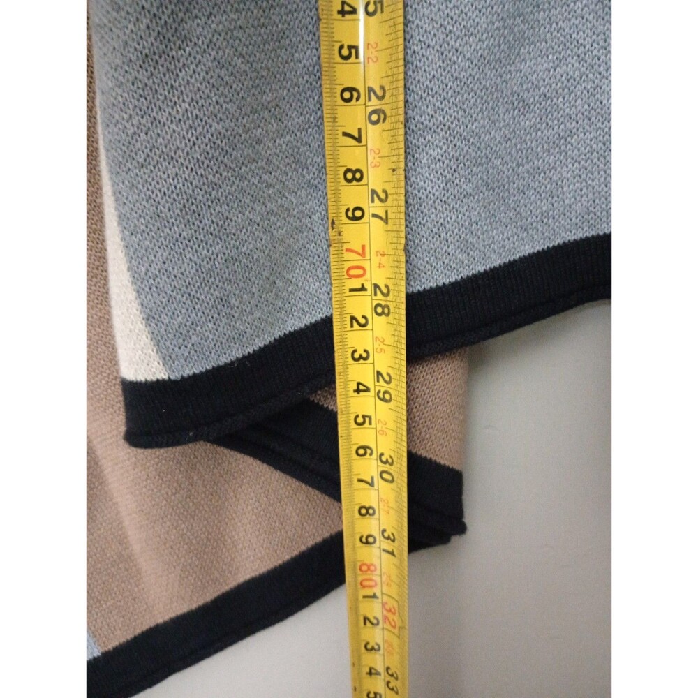Anne Klein Vertical Stripe Zip Front Cape Size L/XL - Picture 9 of 9